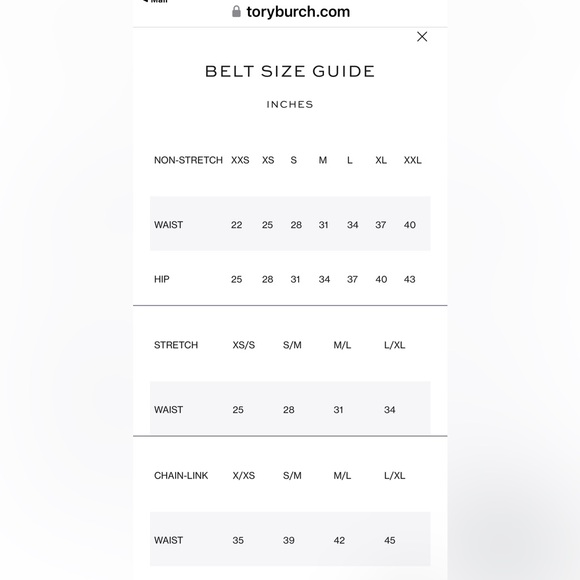 Tory Burch Black Robinson Chain and Leather belt size small - Picture 7 of 7